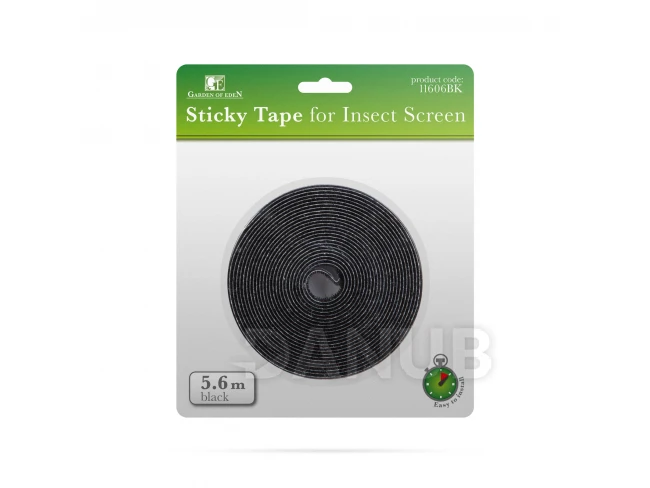 Samolepiaca páska k sieťke proti hmyzu - 5,6mx1cm - čierna