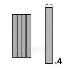 Sieťka na dvere proti hmyzu - 4ks - čierna