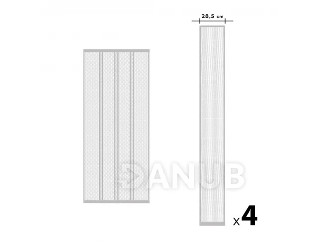 Sieťka na dvere proti hmyzu - 4ks - biela