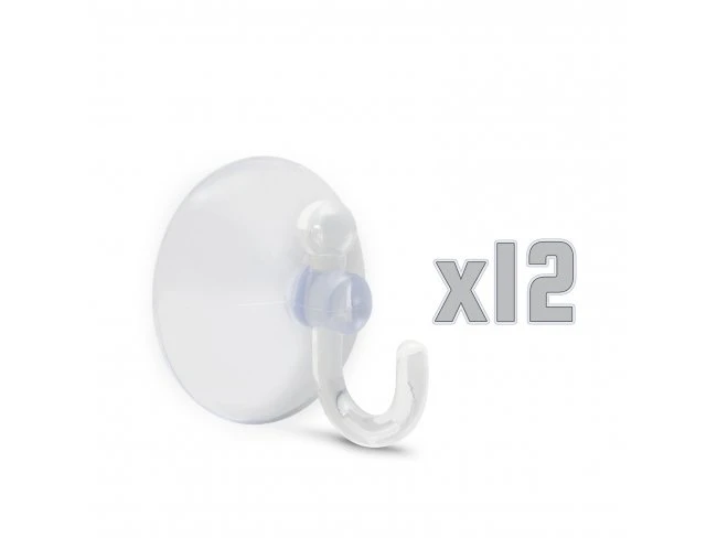 Vešiak na stenu s prísavkou - 12 ks / balenie