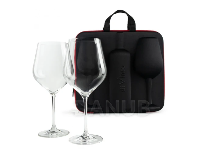 Puzdro na fľašu s pohármi na víno diVinto Diamond