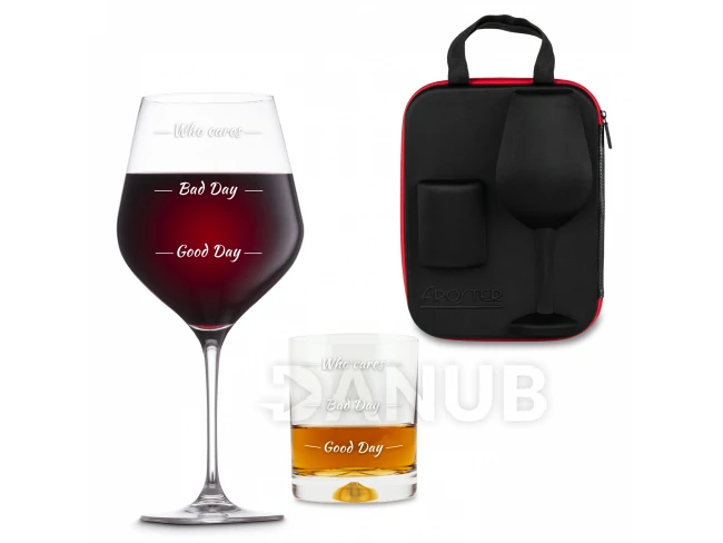 Puzdro s pohárom na whisky a na víno Froster Who Cares Diamond