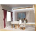 Domček pre bábiky MDF drevený s LED doplnkami 78cm čierny Domček pre bábiky MDF drevený s LED doplnkami 78cm čierny