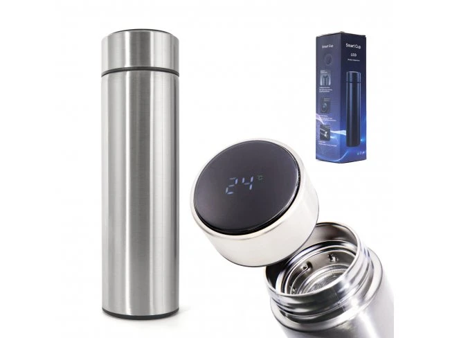 Smart termoska LED 500ml strieborná