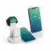 Bezdrôtová nabíjacia stanica - k mobilným telefónom, hodinkám, slúchadlám - biela