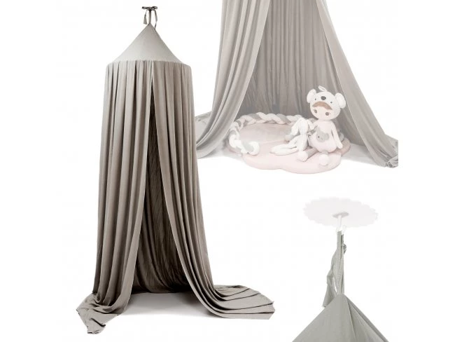 Baldachýnový záves - sivý