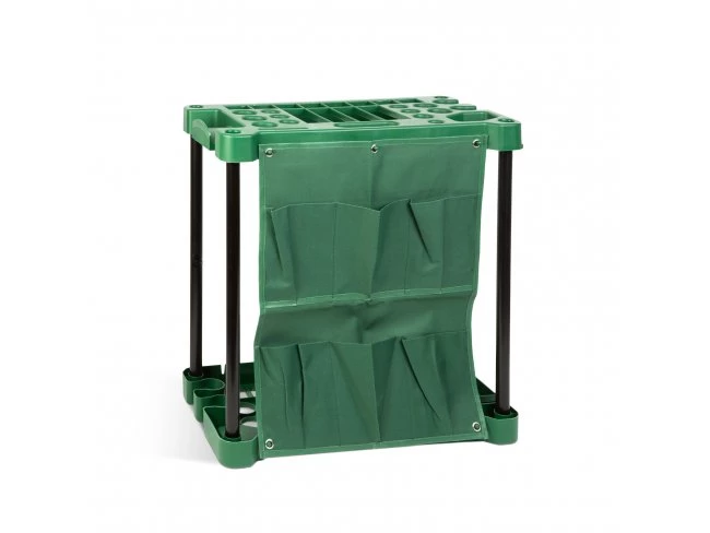 Plastový držiak náradia do záhrady - montovateľný na stenu - 58 x 31 x 60 cm