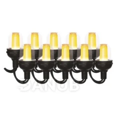 LED svetelná reťaz – 10× párty žiarovky, 4,5 m, vonkajšie a vnútorné, vintage