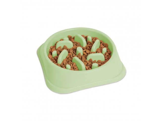 Miska proti hltaniu - 20 x 20 x 4,5 cm - zelená