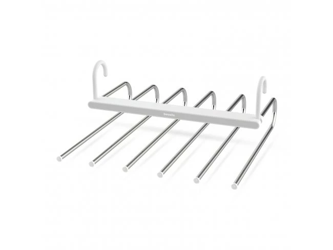Zavesiteľný sušiak na uteráky / vešiak na nohavice - kov - 6 vešiakov