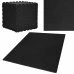 Penové puzzle protišmykové 30 x 30 x 1 cm - 12 ks - čierne