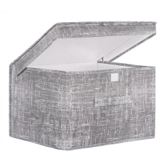 Úložný box s vekom - 25x40x30cm - sivý