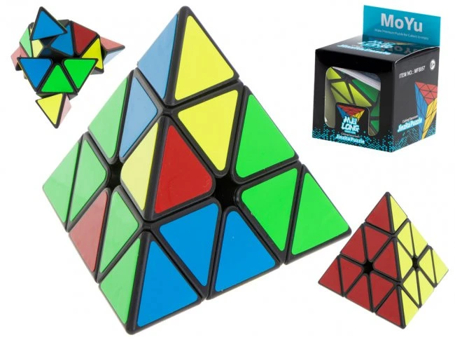 Rubikova kocka pyramída MoYu čierna
