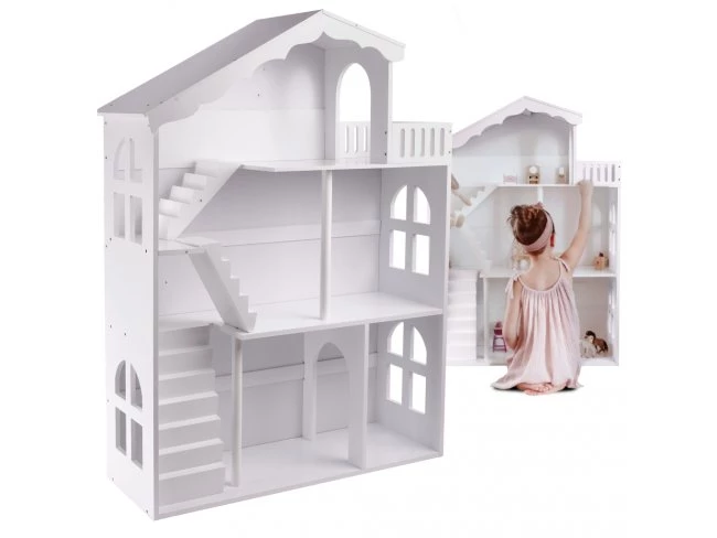 Policová regálová knižnica na hračky 2v1 116cm XXL