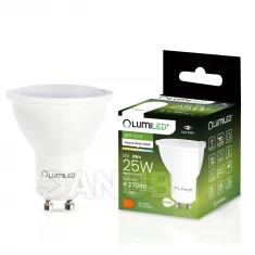 LED žiarovka GU10 - 3W = 25W 270lm - 4000K - Neutrál - 120° - LUMILED