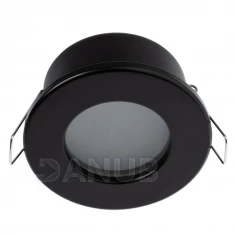 Zapustené halogénové svietidlo - pevné - AQUS - GU10 - LUMILED - Čierne IP44 