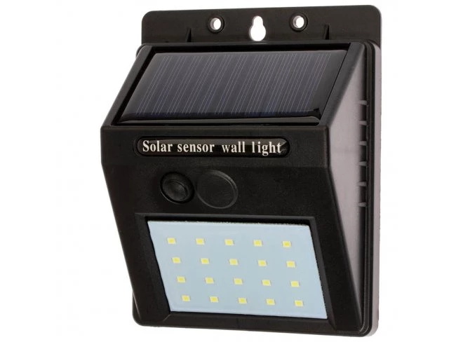 Solárny LED reflektor 3W - 5500-6000K - Studená biela - IP65 čierny Solárny LED reflektor 3W - 5500-6000K - Studená biela - IP65 čierny