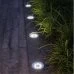 Záhradná solárna lampa - zapustená - sada 4ks - 8xLED - 0,8W - studená biela