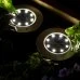Záhradná solárna lampa - zapustená - sada 4ks - 8xLED - 0,8W - studená biela