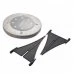 Záhradná solárna lampa - zapustená - sada 4ks - 8xLED - 0,8W - studená biela