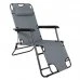 Skladacie záhradné lehátko BASIC s opierkou hlavy - sivá