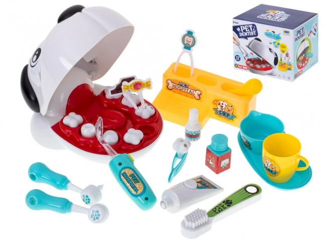 Pes u zubára - veterinárny set na ošetrenie zubov