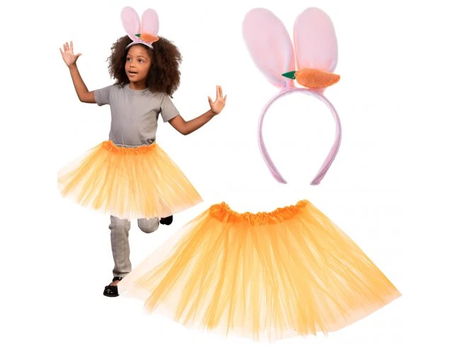 Karnevalová maska - zajačik s mrkvou