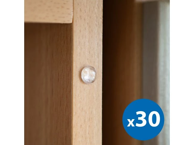 Sada zarážok na dvere – samolepiace, priehľadné – 30 ks / balenie