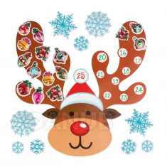Vianočná samolepiaca nálepka na stenu - adventný kalendár