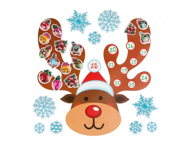 Vianočná samolepiaca nálepka na stenu - adventný kalendár