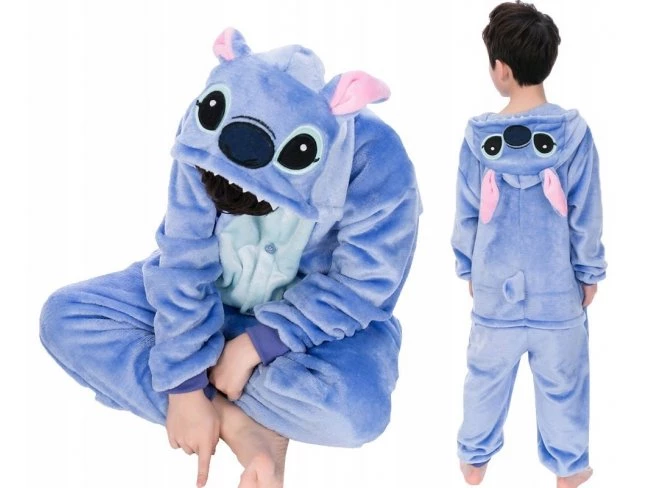 Plyšový overal Kigurumi - vzor Stitch - 120 -130cm