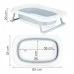 Skladacia silikónová vanička pre deti - mätovo-biela