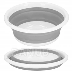 Skladacia nádoba silikónová - 9L - sivobiela