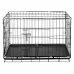 Chovateľská klietka pre zvieratá - skladacia - 100 x 70 x 60 - L - čierna