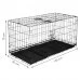 Chovateľská klietka pre zvieratá - skladacia - 130 x 70 x 60 cm - XL - čierna