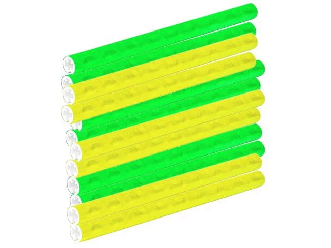 Reflexné trubice na špice bicyklov - 24 kusov - žlto/zelené