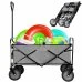 Skladací záhradný/turistický vozík - 80 kg - čierno-šedý