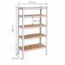 Kovový regál s 5 policami - 180x90x40cm 