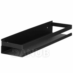 Kúpeľňová polica do sprchy 40x10 cm - hliník - čierna