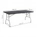 Záhradný cateringový stôl skladací - 180cm - čierny