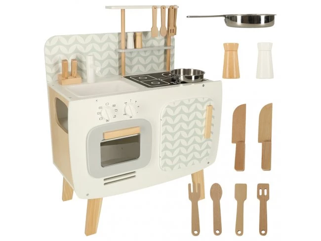 Retro drevená kuchynka LULILO - MDF + doplnky