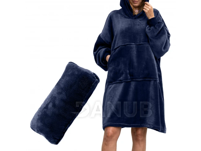 Bluzair - Mikinová deka - Tmavomodrá