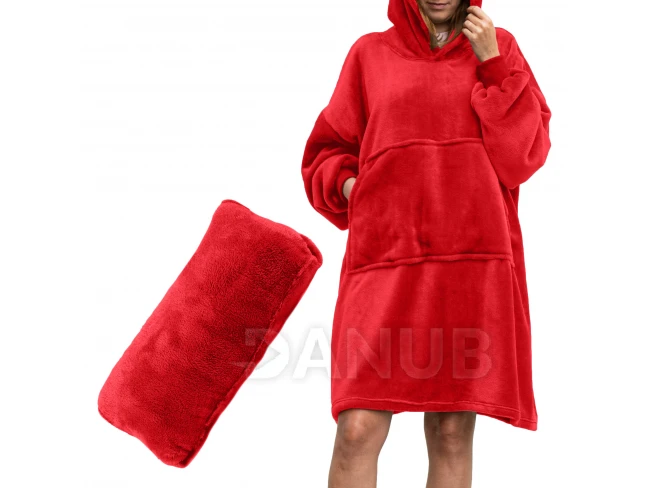 Bluzair - Mikinová deka - Červená