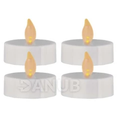 LED dekorácia – 4x čajová sviečka maxi, 4x CR2032, vnútorná, vintage