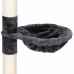 Škrabadlo pre mačky - tyč 240 - 260 cm - tmavosivá/krémová