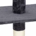 Škrabadlo pre mačky - tyč 240 - 260 cm - tmavosivá/krémová