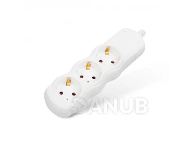 Predlžovačka s 3 zásuvkami - montovateľná, bez kábla