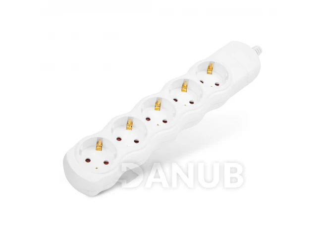 Predlžovačka s 5 zásuvkami - montovateľná, bez kábla