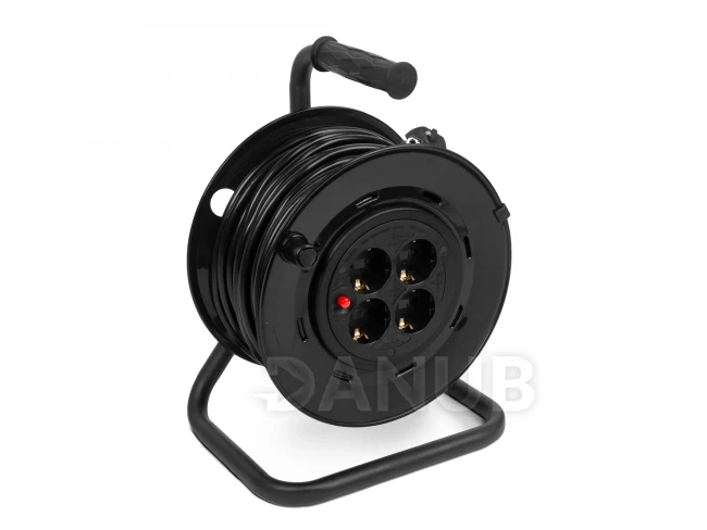 Káblový bubon s kovovým držiakom - 4x - 3x1,5 mm² - 25 m