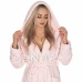 Dámsky plyšový župan WARM s kapucňou - S/M - ružový